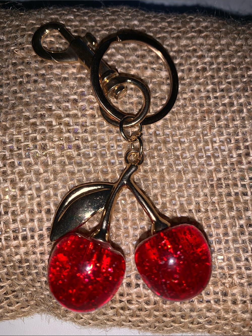 Cherry purse/bag charm Keychain